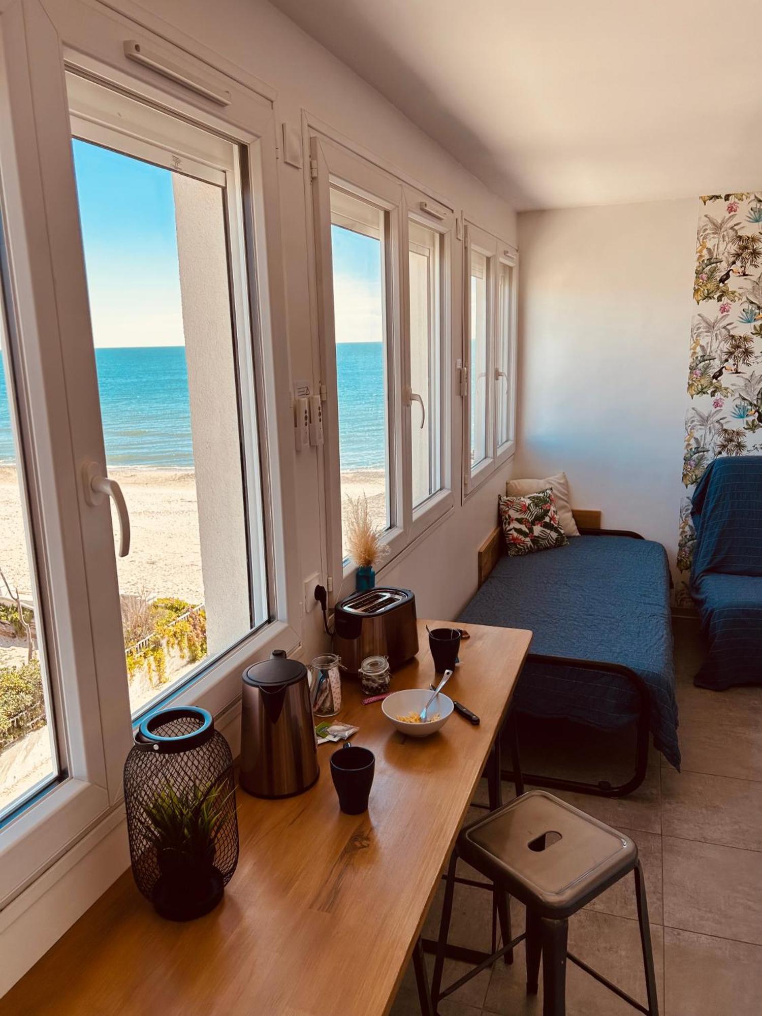 Estudio 1Ere Ligne Vue Mer ,Place De Parking Privee Acces A La Plage De La Residence 3Eme Etage Palavas-les-Flots Eksteriør bilde
