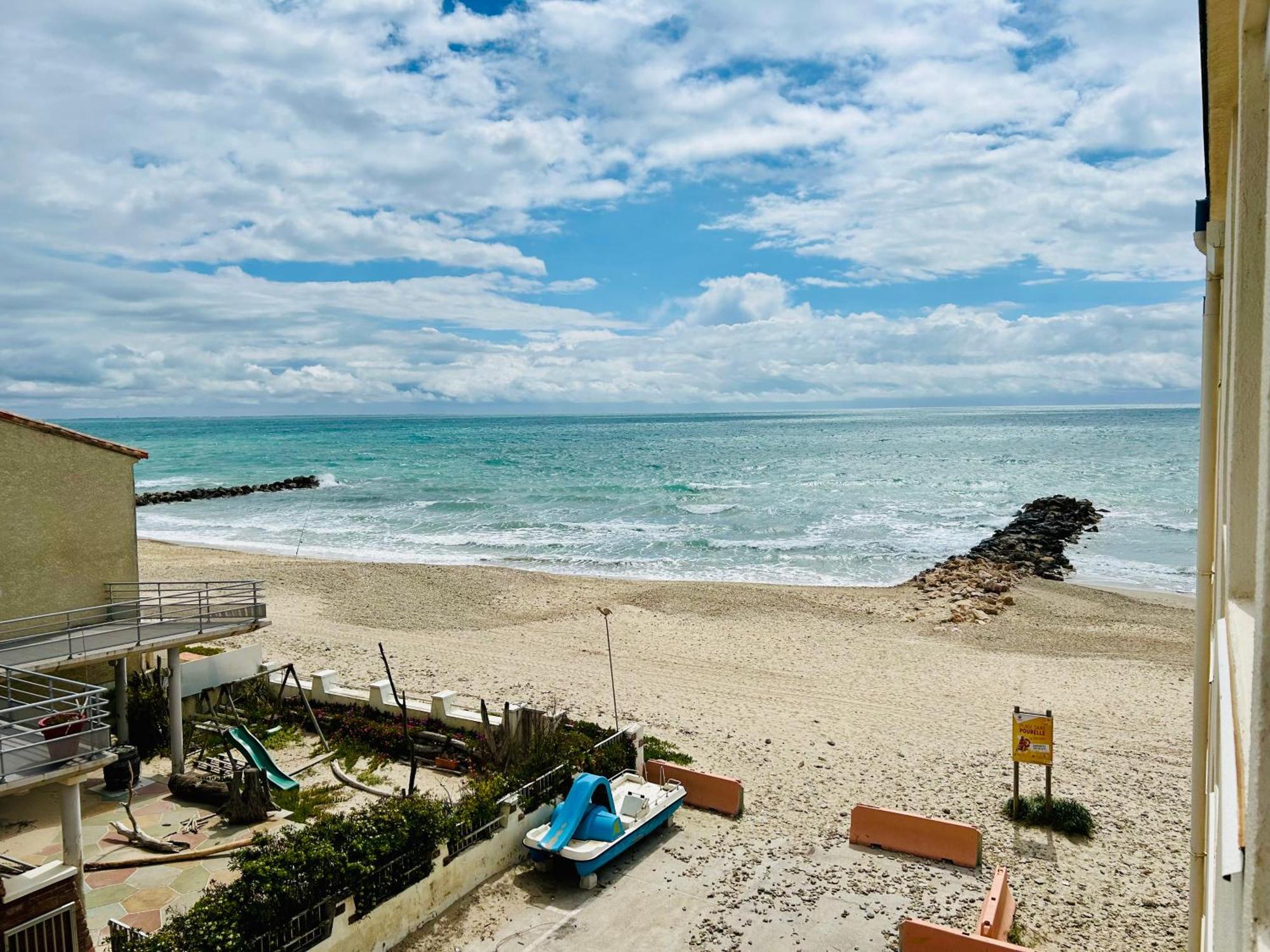 Estudio 1Ere Ligne Vue Mer ,Place De Parking Privee Acces A La Plage De La Residence 3Eme Etage Palavas-les-Flots Eksteriør bilde