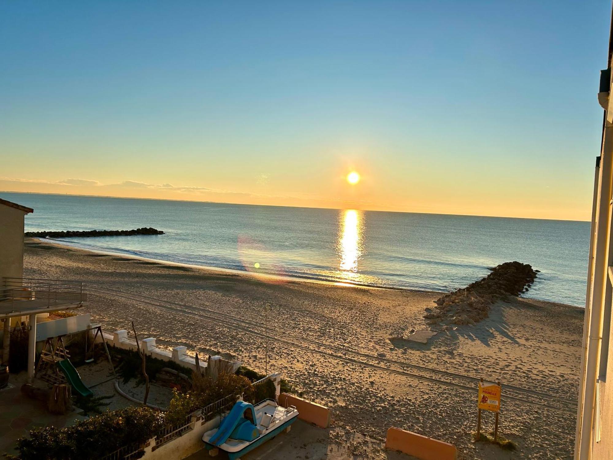 Estudio 1Ere Ligne Vue Mer ,Place De Parking Privee Acces A La Plage De La Residence 3Eme Etage Palavas-les-Flots Eksteriør bilde