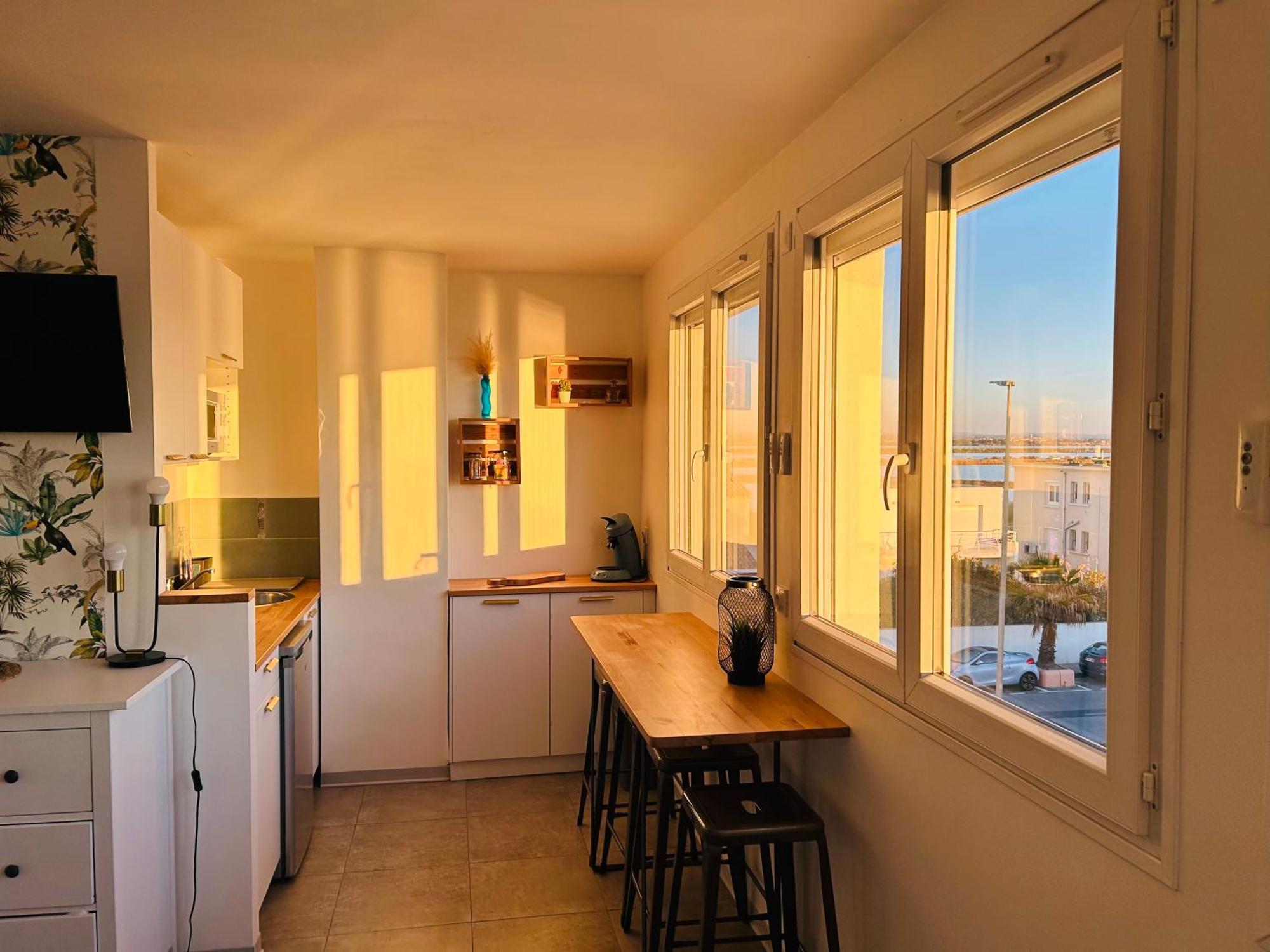 Estudio 1Ere Ligne Vue Mer ,Place De Parking Privee Acces A La Plage De La Residence 3Eme Etage Palavas-les-Flots Eksteriør bilde
